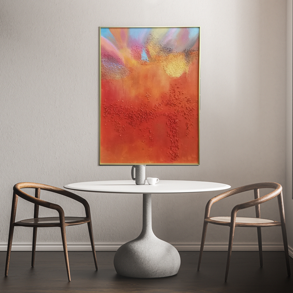 Abstract Style Colorful Oil Painting Simple Home Decor Landscape 3D Relief Painting Art Modern