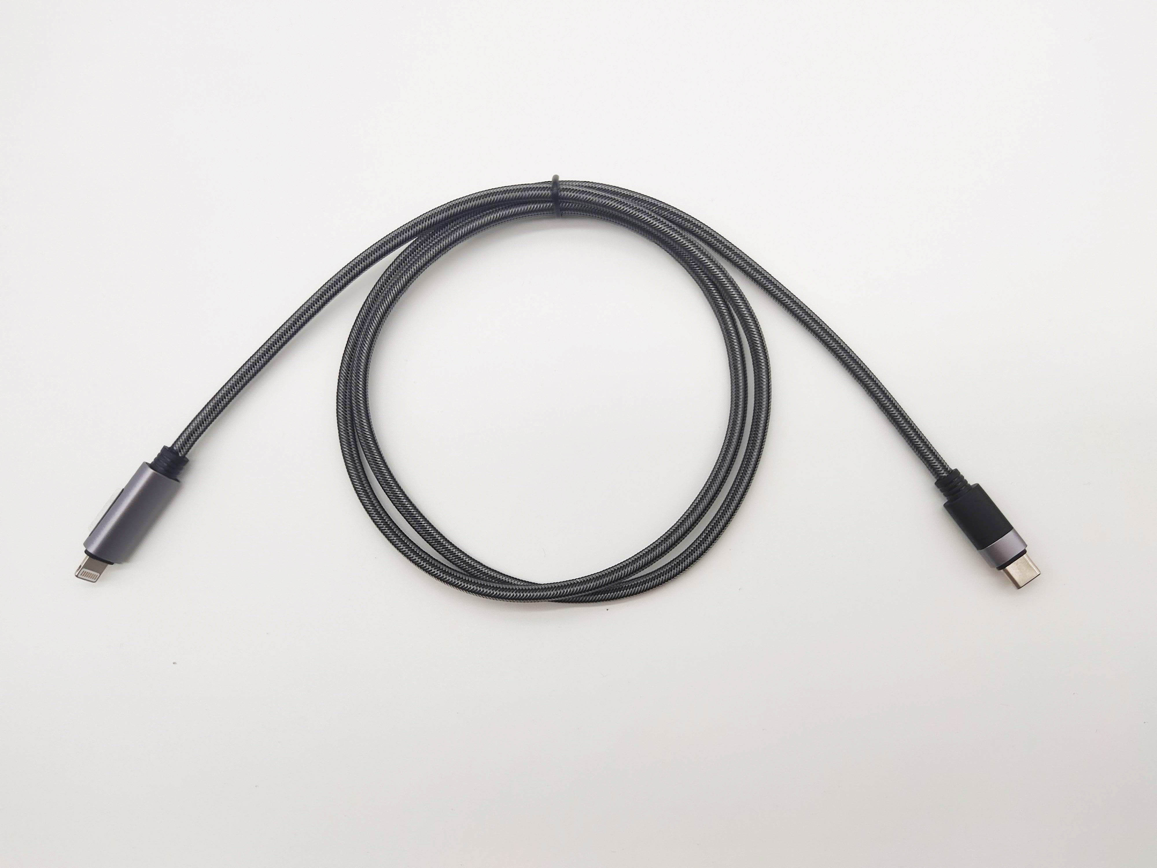 Male Type C To Lighting USB Cables Fast Charging