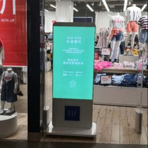 China 4k resolution indoor high definition LCD floor stand moveable digital signage for Advertising on sale