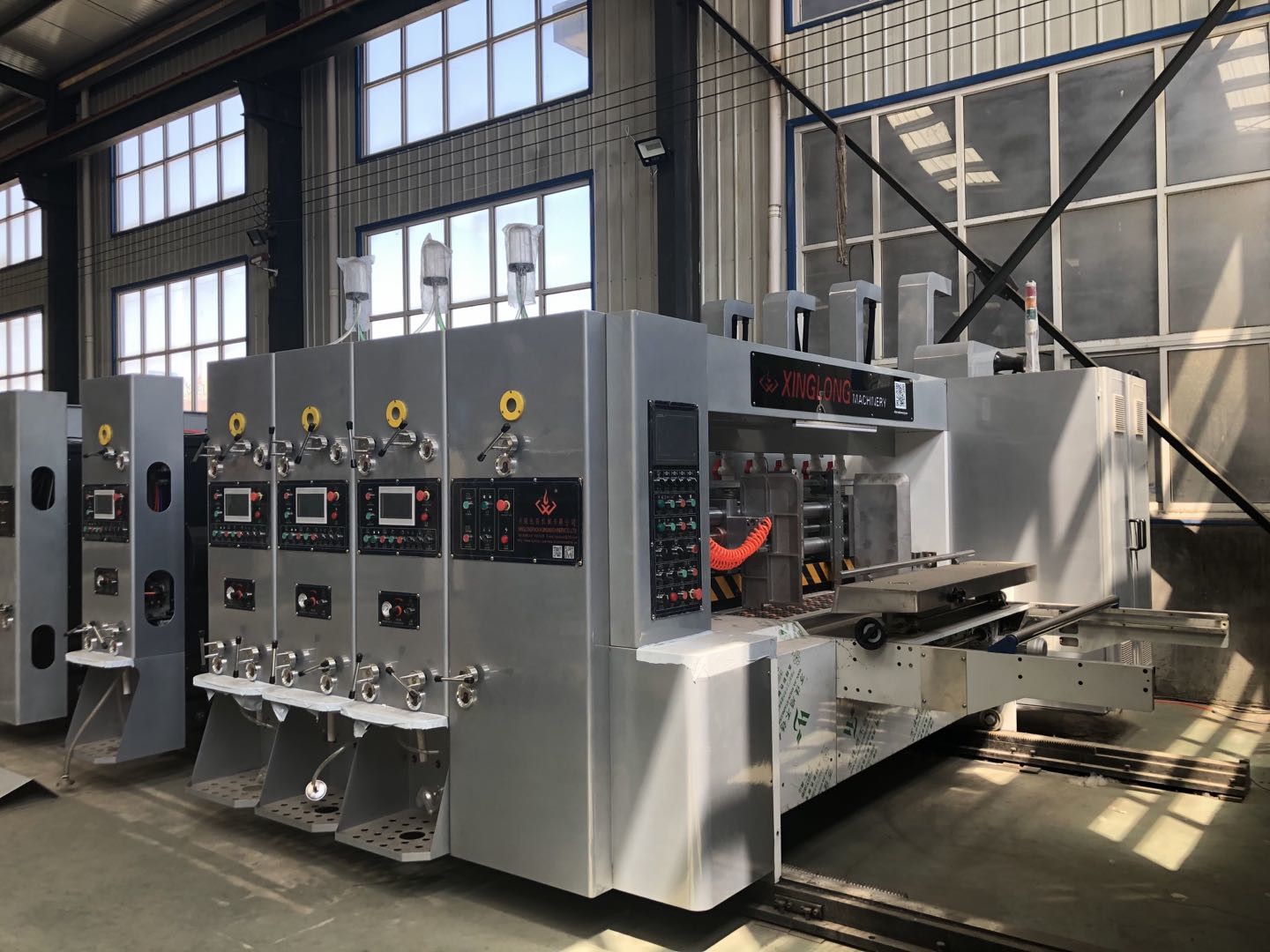Carton Printer Die Cutter Slotter Machine With Ceramic Anilox Roller Doctor Blade