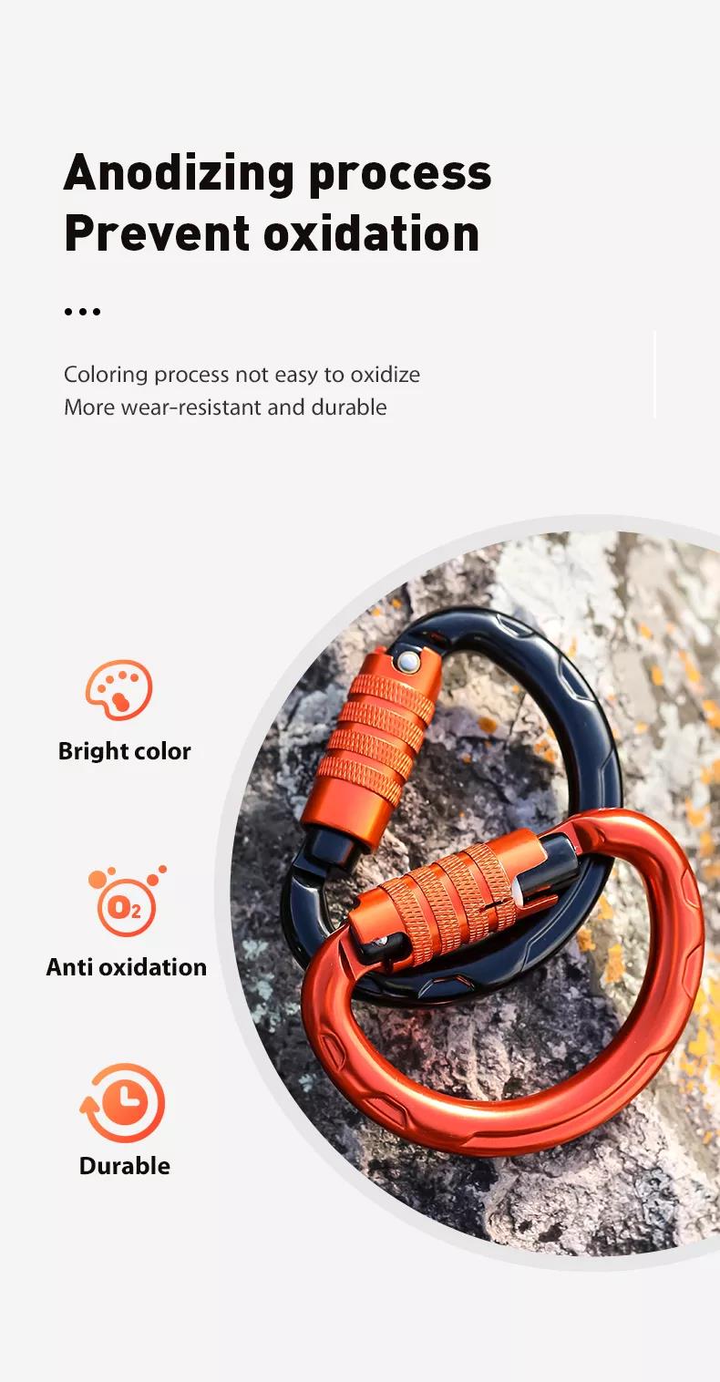 Other Aluminum Carabiner Customized D-shaped Lock for Climbing Equipment