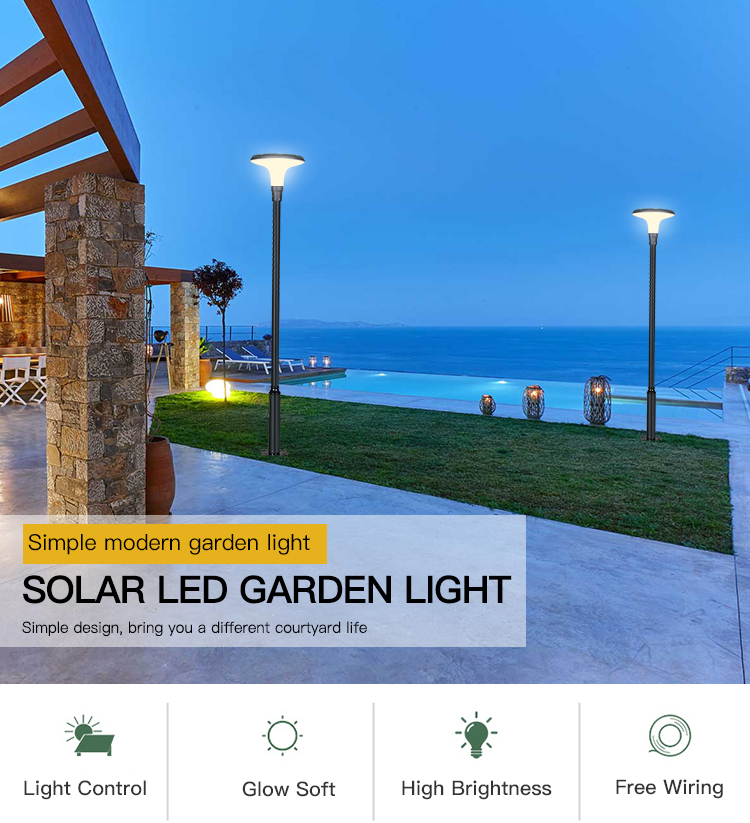 Waterproof Solar Light 3.2v 1500lm Optically Controlled Led Solar Garden Lamp