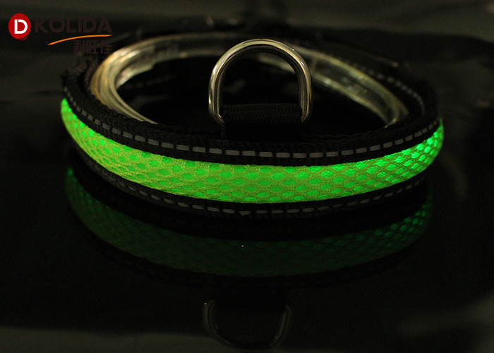 Luminous Nylon Super Bright Flashing LED Dog Safety Collar Easy Walking For Doggies