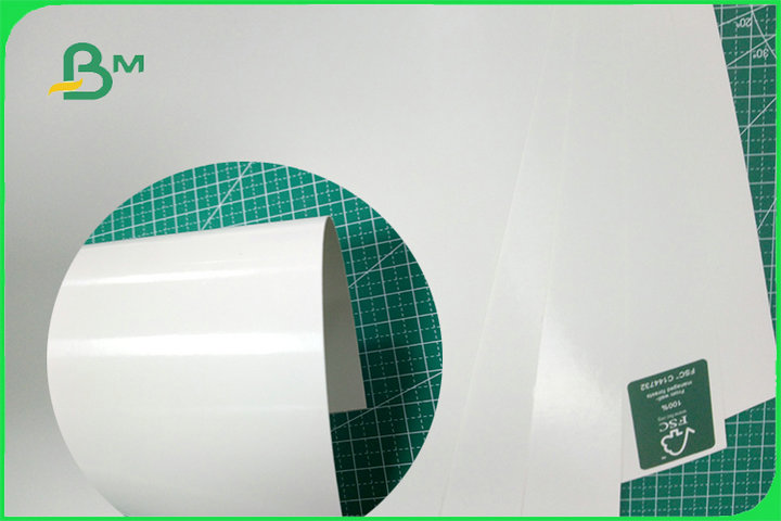 Food Contact White Single Poly Coated C1S Ivory Board Paper 70 x 100cm Takeaway
