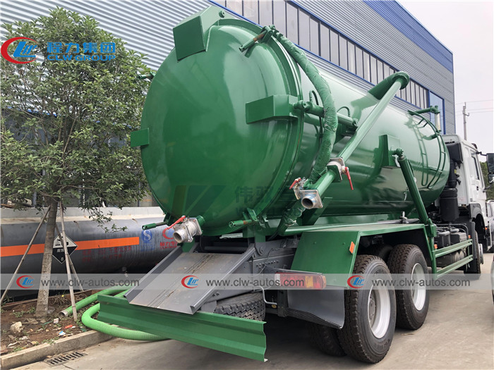 20CBM Howo 371HP 6x4 Vacuum Sewer Suction Truck