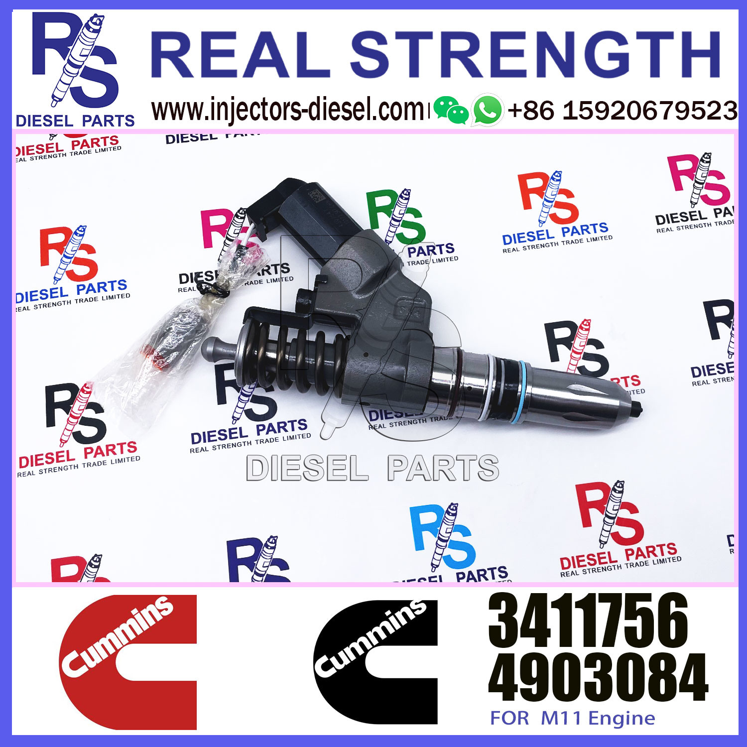 3411756 3083849 Cummins ISM11 QSM11 diesel engine parts fuel injector 3083849 3411756