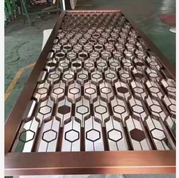 Antique Chinese Style Stainless steel Metal Screen Decorative Room Partition