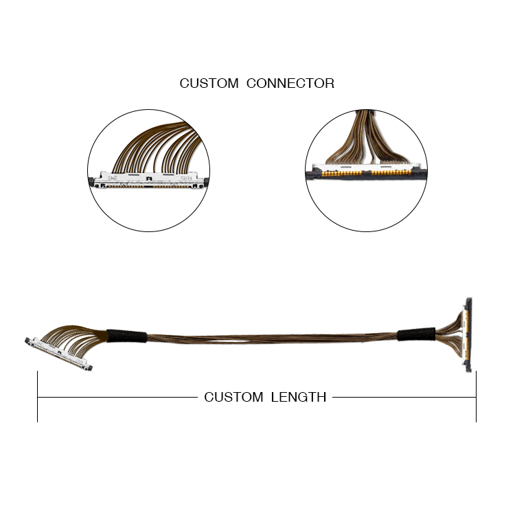 KEL Lvds Edp MIPI Camera Cable 0.4mm Pitch USL20-30SS-0045-C lvds display connector