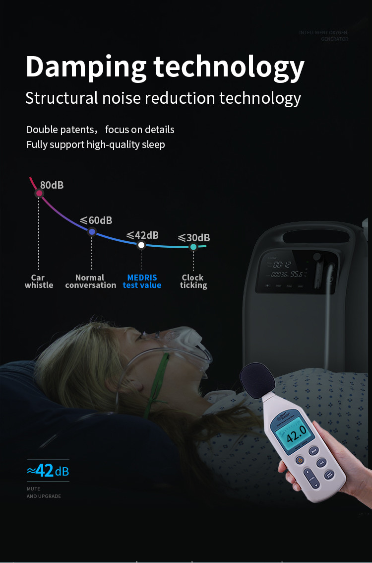Large Screen LCD Display 5L High Concentration Medical Grade Household Oxygen Concentrator