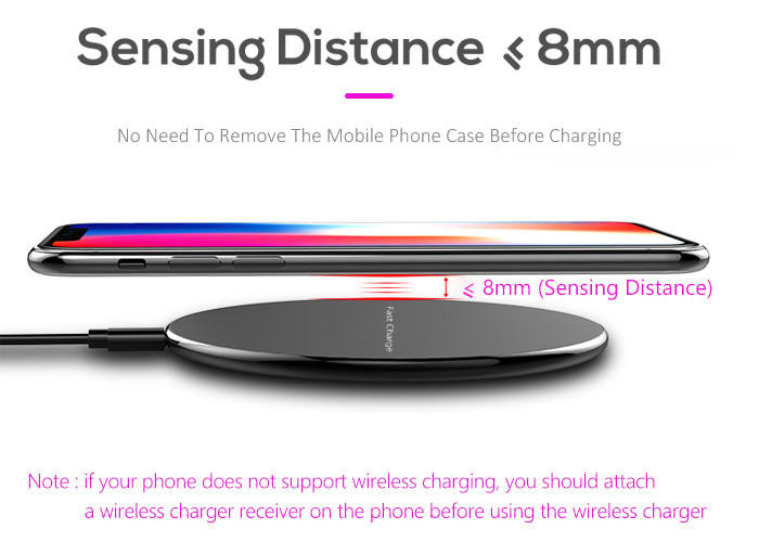 Alunimium 7.5w 10W Fast Charge Wireless Charger