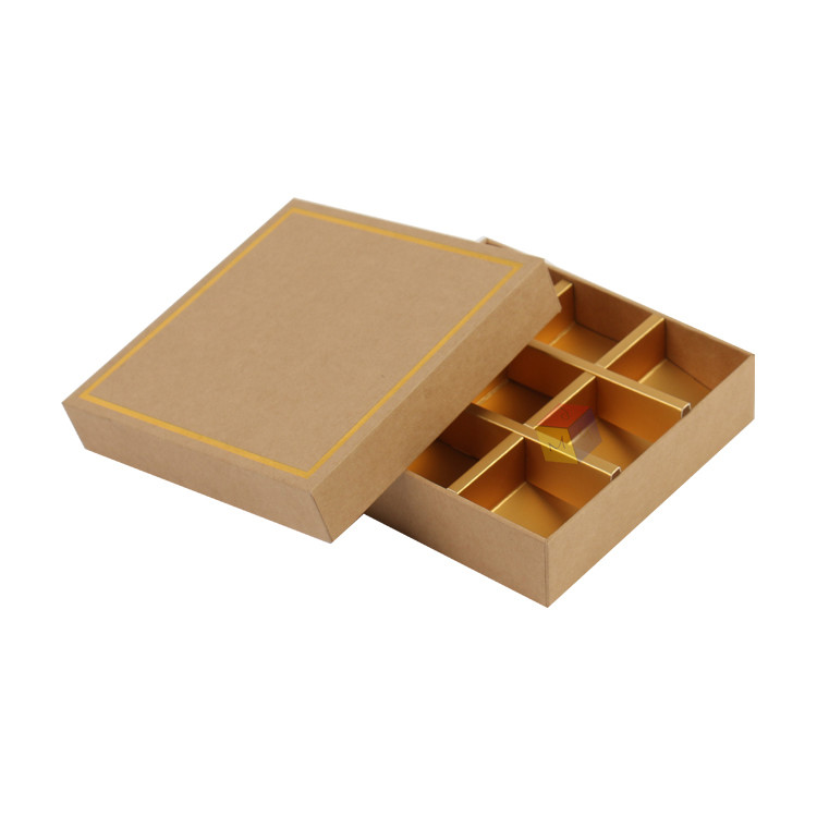 Recyclable Gold Foil Food Paper Gift Box Customizable Candy Chocolate Box