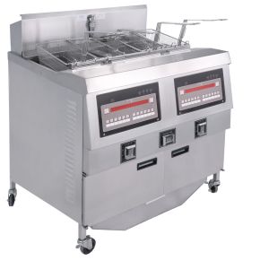 China OFG-322 Digital Computer Panel Two Pots Four Baskets Automatic Deep Fryer Machine GAS Open Deep Fryer on sale