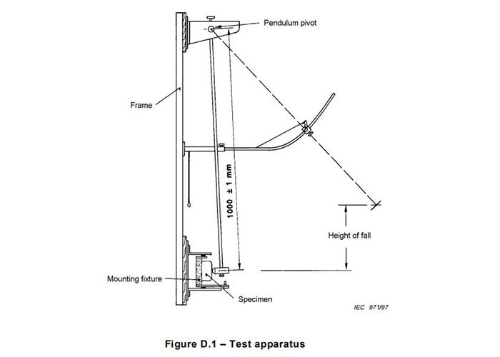 IEC60068 Drop Impact Resistance Pendulum Hammer Impact Test