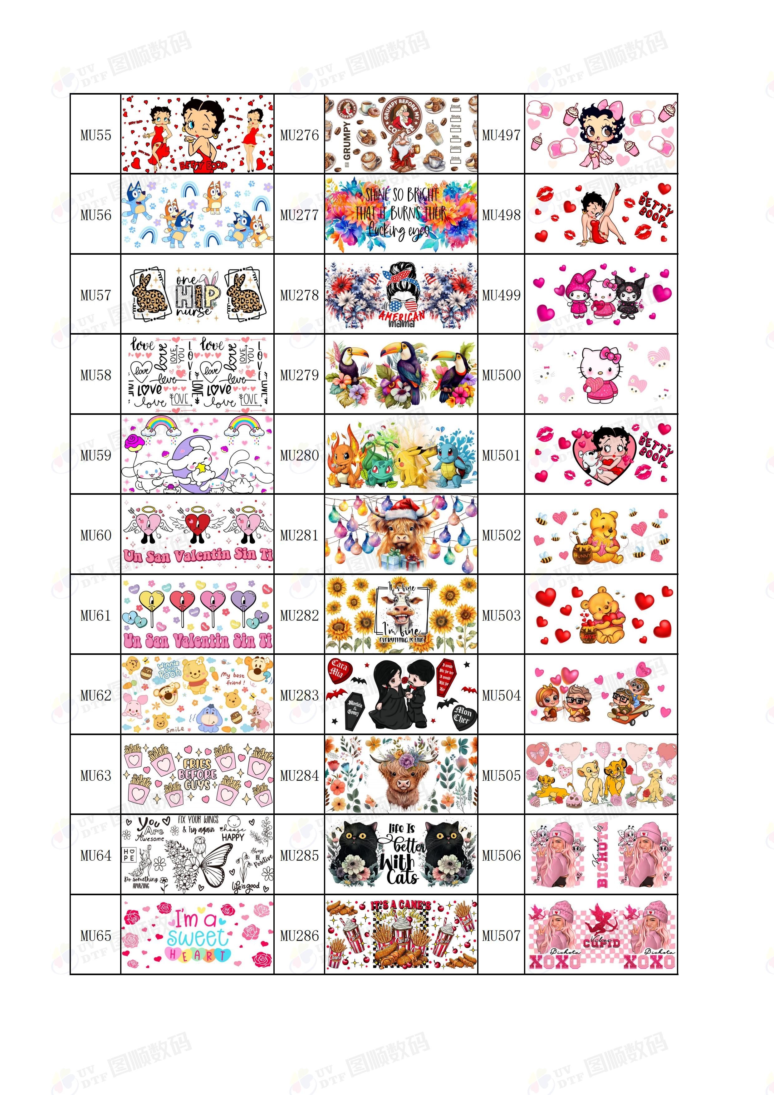 UV Varnish Sticker Custom UV DTF Cup Wraps ISO9001 SGS ROHS