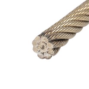 8xK31WS-EPIWRC Galvanized Wire Rope with 1960 Breaking Force and 657.6kN Load