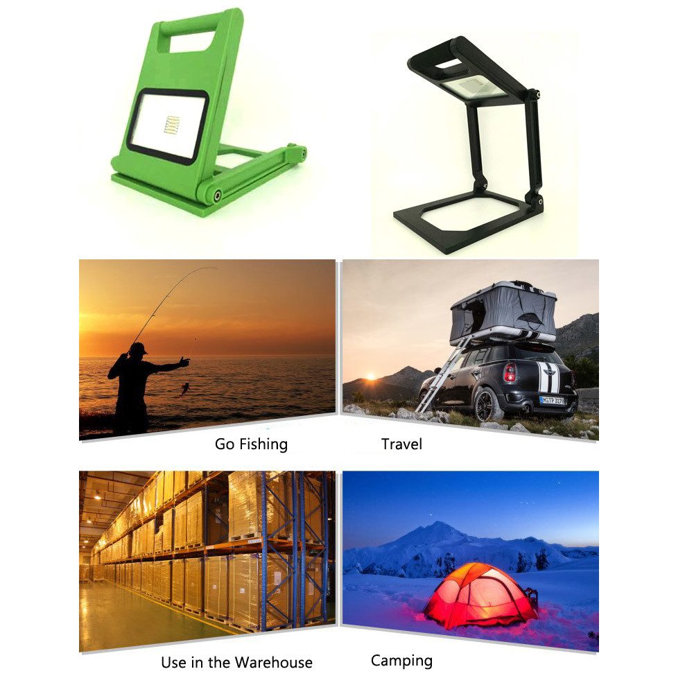 10W Waterproof Foldable and Rechargeable Led Floodlight, 4 color, custom color