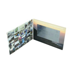 7 inch LCD video brochure mailer with touch screen,video mailer brochure with custom boot logo menu