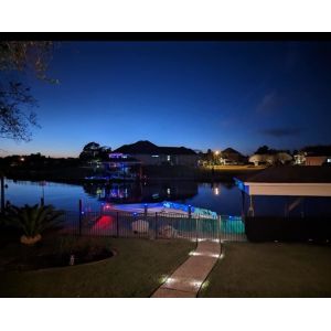 Outdoor Deck Illuminated Light with Solar Power Source and LED Light Source