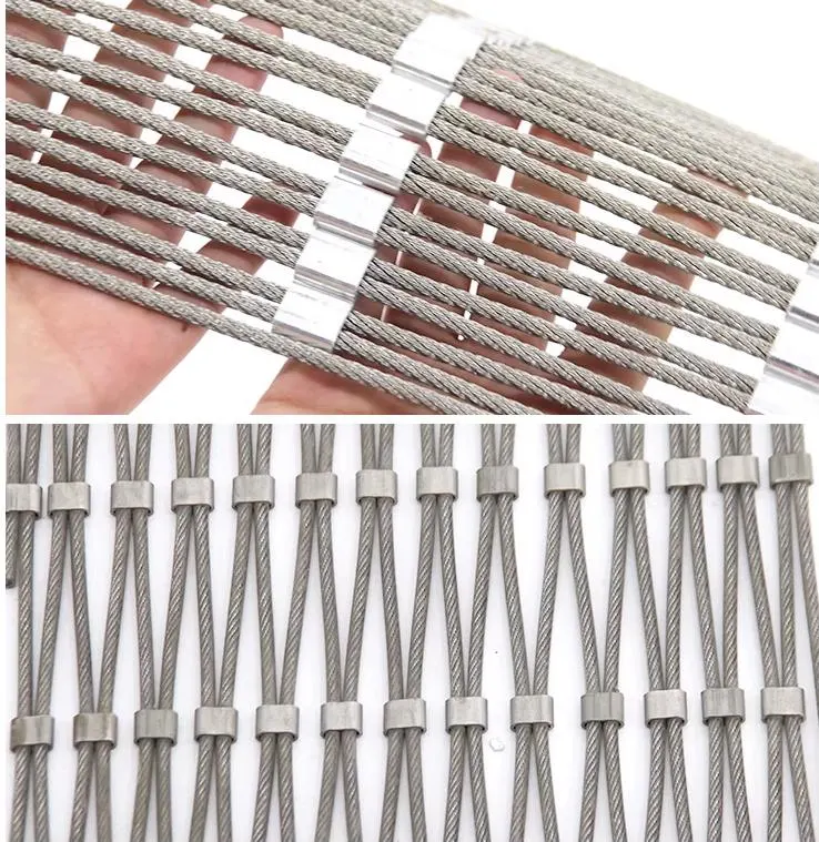 Safety Measure Fall Protection Ball-Catching Throwing Bird Drone Zoo Animal Cage Protection Stainless Steel Fence Screen Mesh Expand Web Wire Rope Cable Net