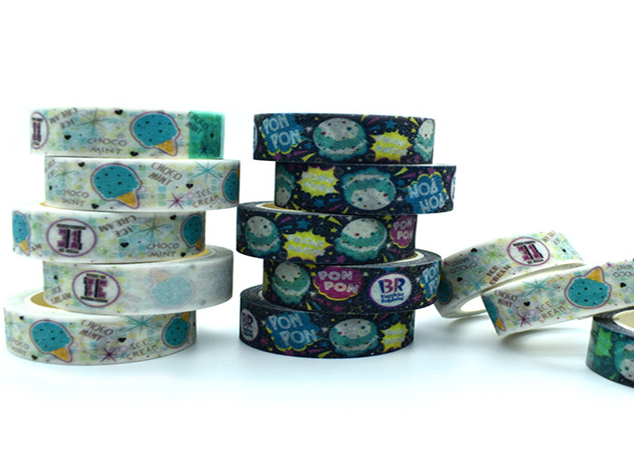 Stationary Metallic Acid Free Adhesive Waterproof Glitter Film 15mm Masking Tape