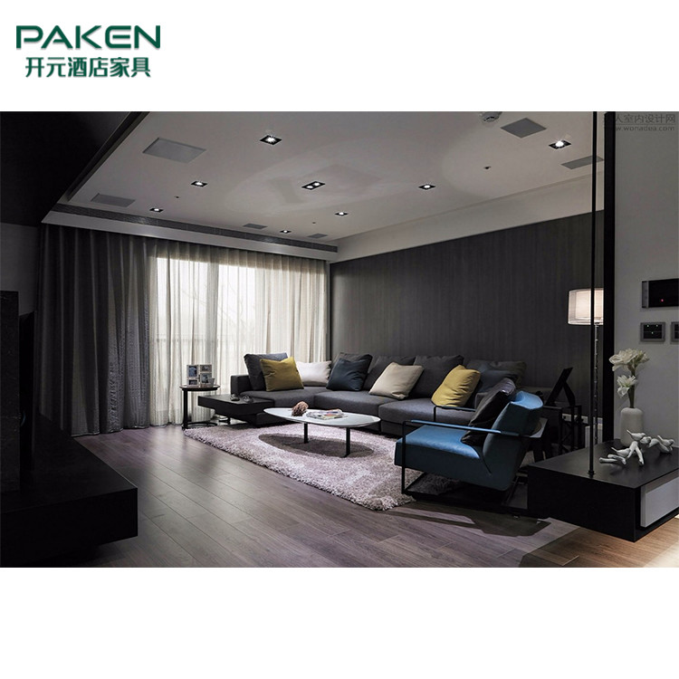 Solid Wood Plywood Modern Hotel Villa Room Furniture