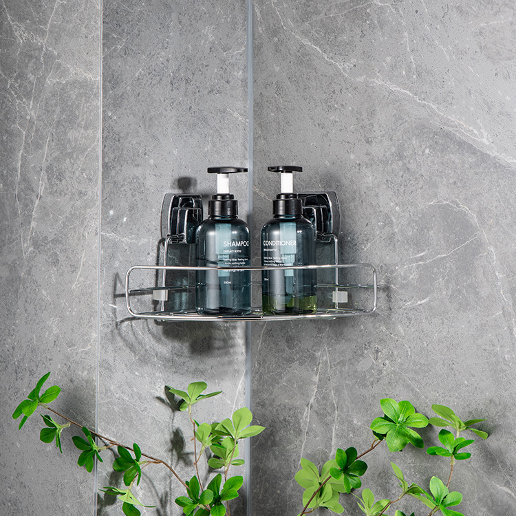 Wall Mounted Bathroom Organizer No Drilling Iron Wire Rack for Storage Holders Racks