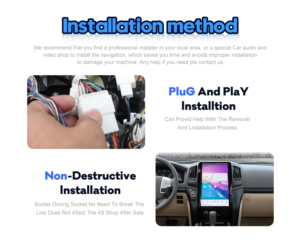 128G Android 11 Car Radio Multimedia Player For Toyota Land Cruiser 200 LC200