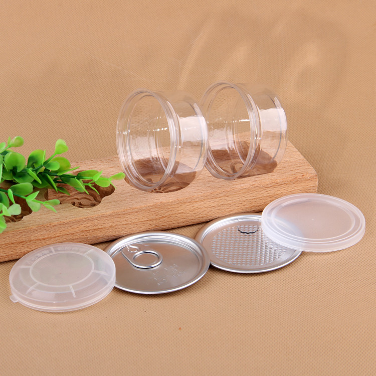 Empty 211 100ML Plastic Transparent Can With Pull Ring Easy Open Lid