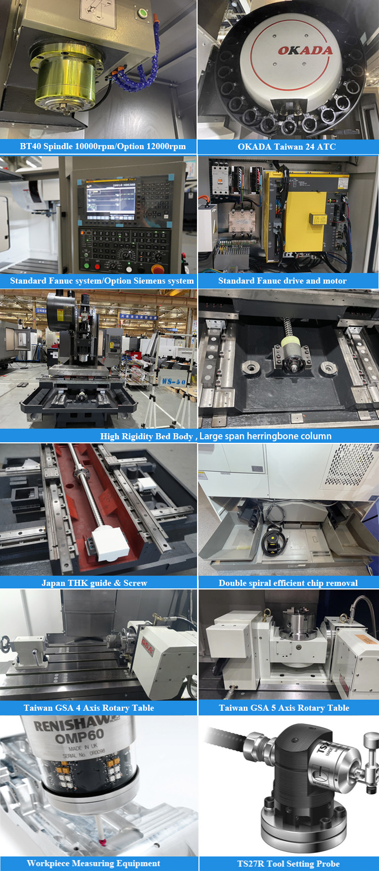 SMTCL 4 Axis CNC Milling Machine VMC1000Q High precision Aluminum Alloy Processing vertical Machining Center