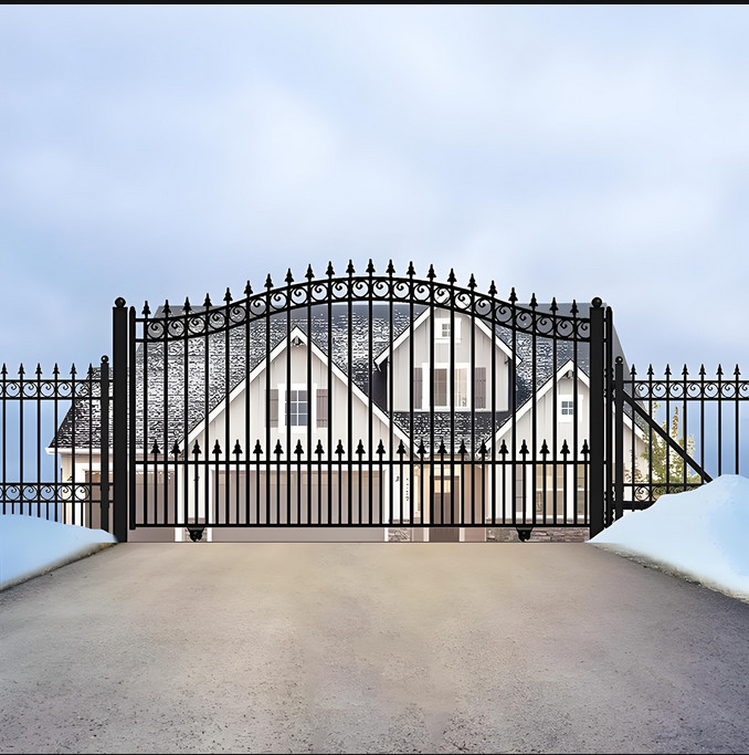Custom Aluminum Art Villa Gate Antirust Security Fence Modern Classic Design