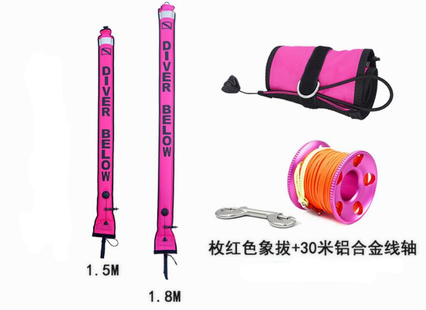 Ultralight Surface Marker Buoy Reel Length 1.8m Multipurpose