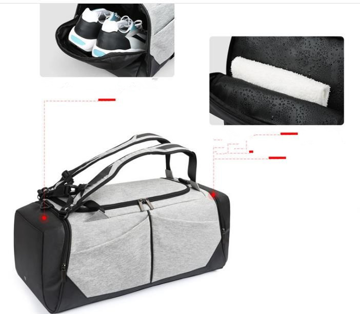 Gym Duffle Bag Backpack , Personalized Duffle Bag With Shoe Compartment