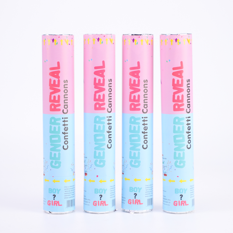Multicolour Gender Reveal Confetti Poppers Biodegradable Confetti Cannon Wedding