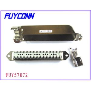 China 64 Pin Amphenol IDC Male Centronics Connector 32pairs Plug Connector with 90 degree metal cover on sale