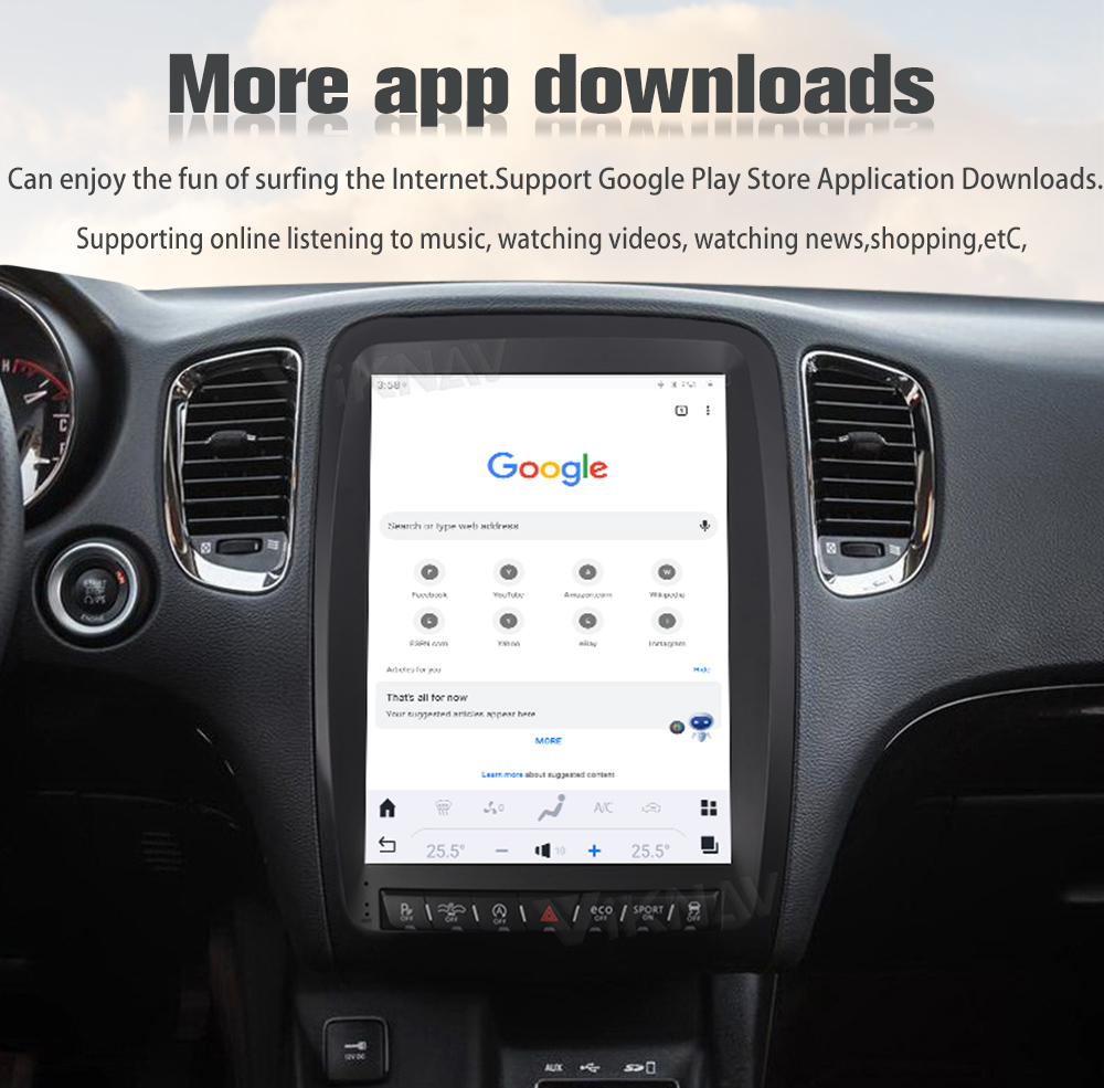 Car Radio Android Head Unit For Dodge Durango 2014-2016 With Carplay