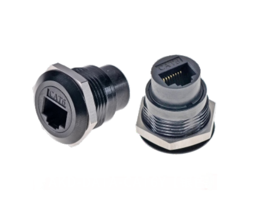 CAT6 Zinc Alloy Round Data Connector Dustproof USB Audio Connector for Data Transfer
