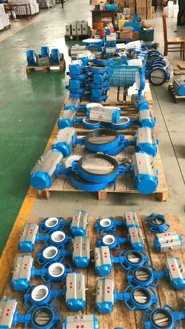Pneumatic Actautor Control Wafer Butterfly Valves