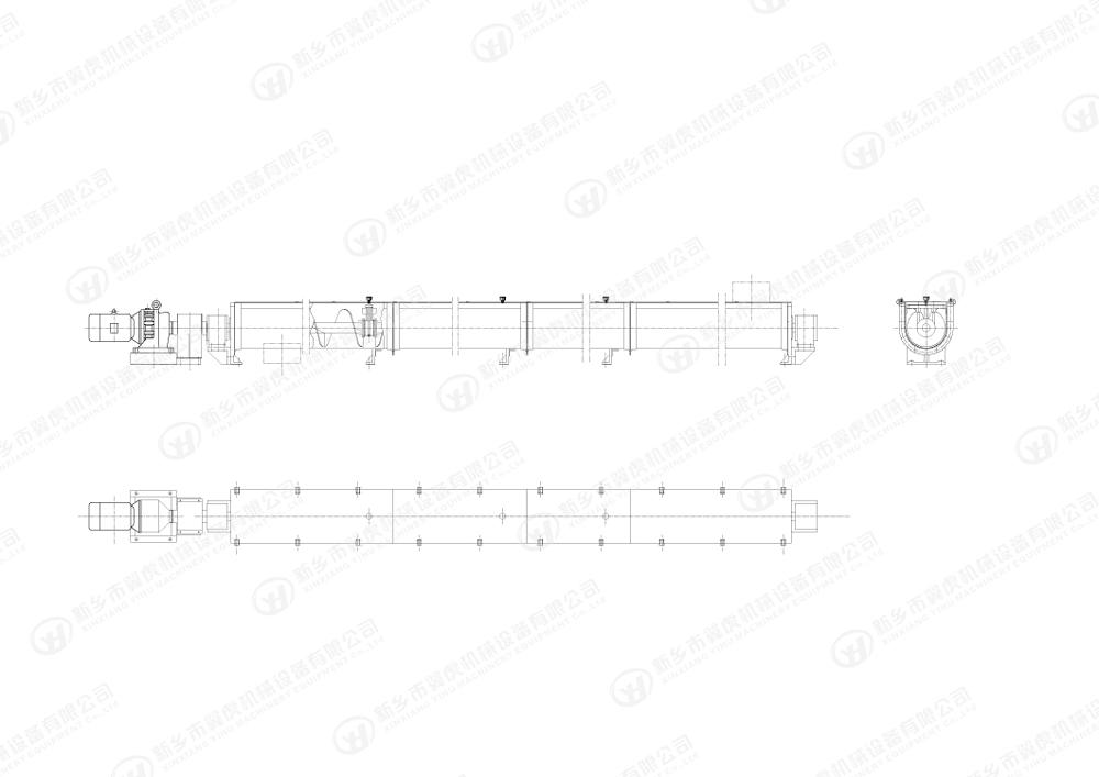 U Type Single Screw Conveyor Stainless Steel Material Customised Color