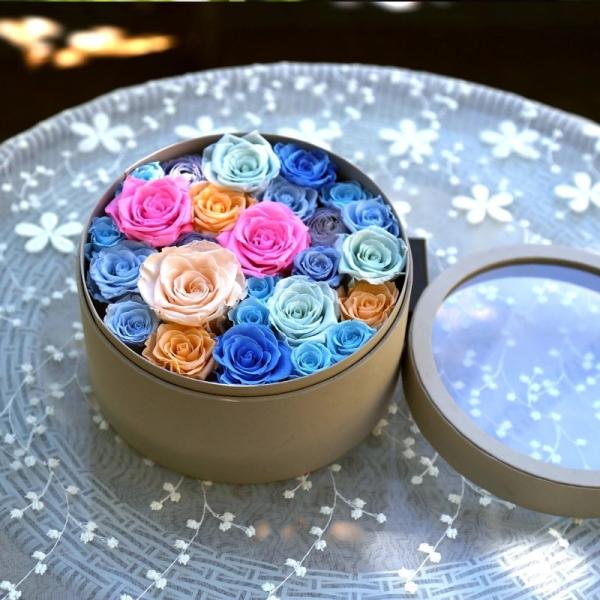 Luxury Gift Real Preserved Roses In Velvet Box That Lasting 3 Years real rose