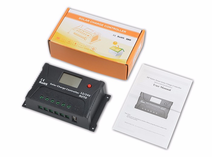 SR HP2420 Waterproof Solar Charge Controller 12V 24V TVS Lighting Protection