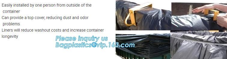 Open Top Drawstring 10 Mil Dumpster Container Liners,Drawstring Open Top 6 Mil Dumpster Container Liners, BAGEASE PAC