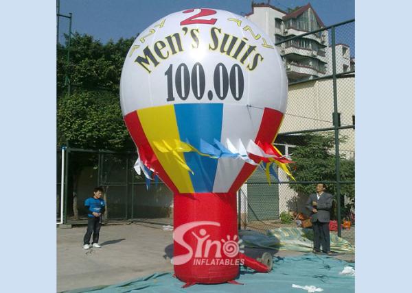 Outdoor Men's Suits advertising inflatable ground balloon with flags around made