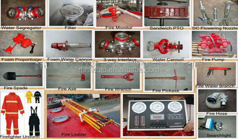 Double Row Fire Truck Airport Fire Truck Water Capacity Cannon