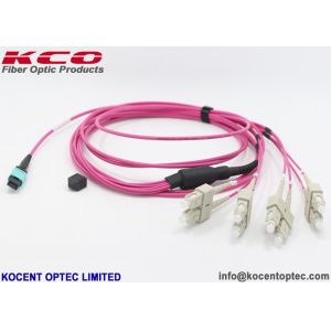 OM4 MPO MTP Fiber Patch Cord LC SC Connector 8 12 24 Core Pink Violet LSZH