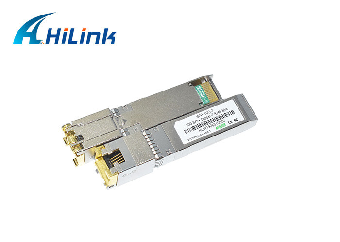 Hot Pluggable 30m RJ45 10G Copper SFP+ Transceiver Module