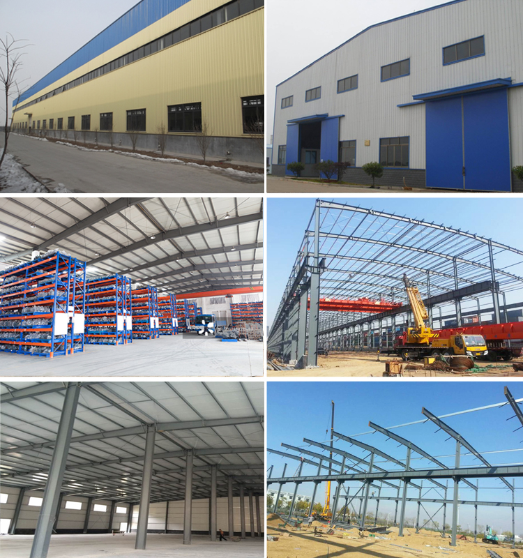 Prefabricated Steel Structures Commercial Warehouse / Steel Metal Buildings Sheds Construction