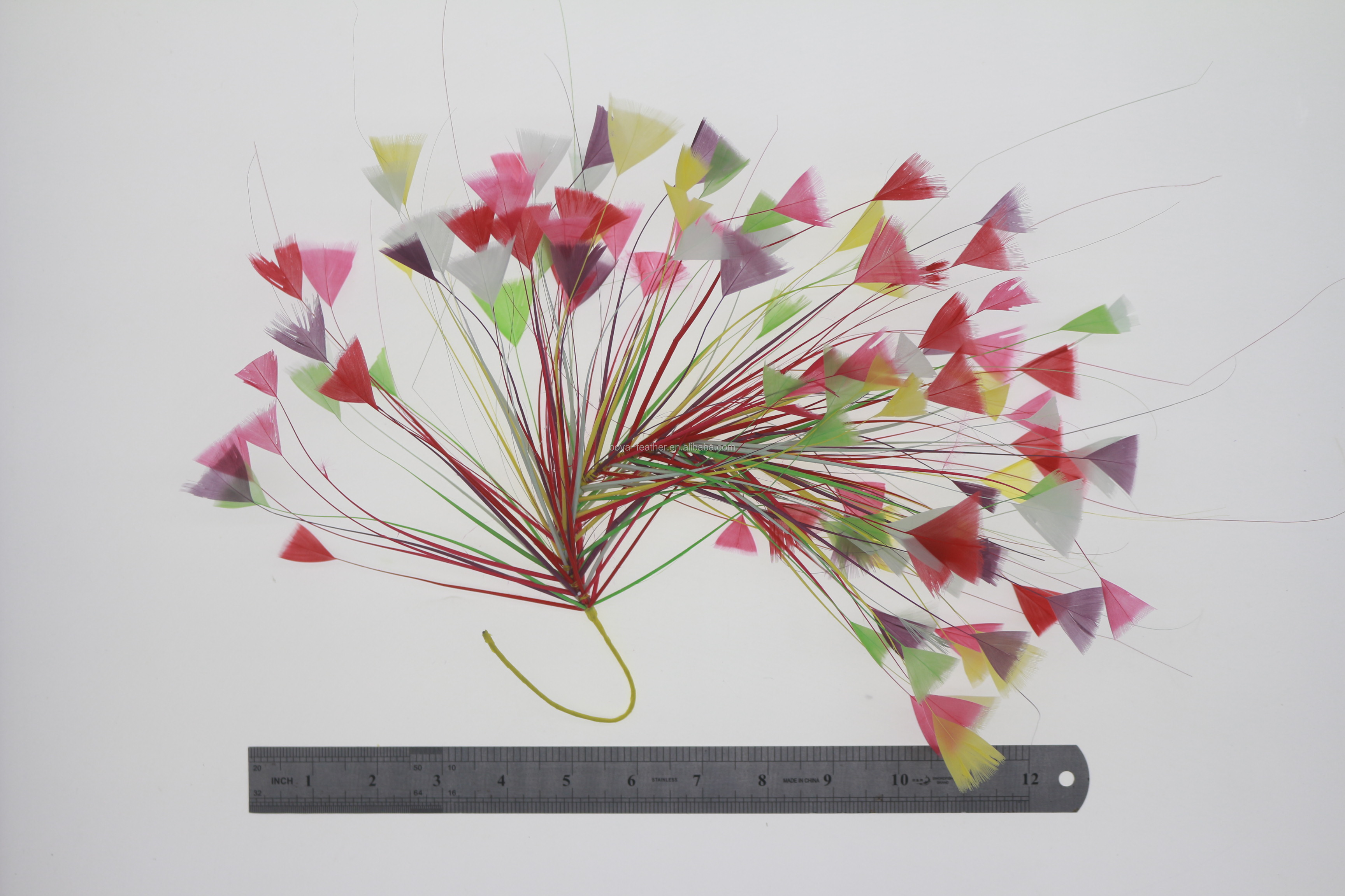 15*30 cm Stripped Goose Feather Flower Mount with Wire Accessory UPS DHL EMS FEDEX TNT Shipping Way
