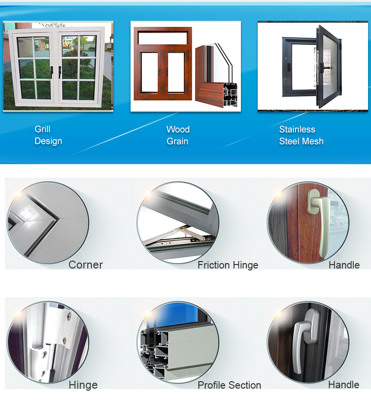 KDSBuilding Tempered Double Glass Competitive Price Aluminum Alloy Casement Window Manufacturer