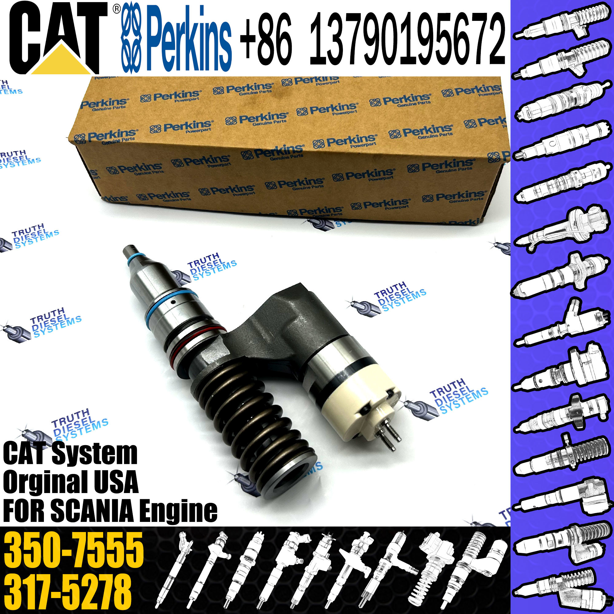 C10 C12 Common Rail Fuel Injector 212-3463 212-3467 212-3468 317-5278 223-5328 350-7555