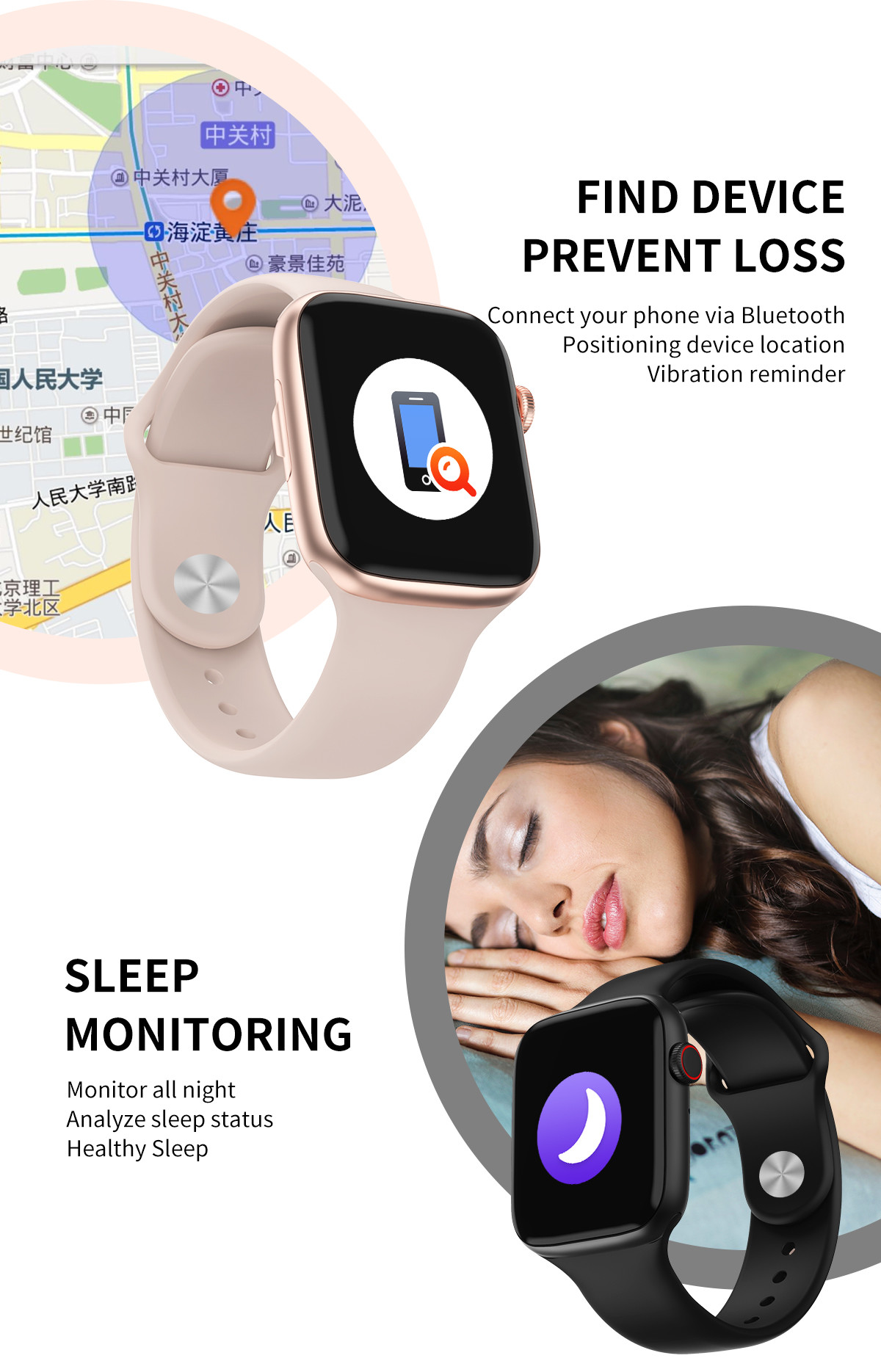 1.54 Inch Touch Screen Sim Card Slot Smart Watch IP68 Waterproof